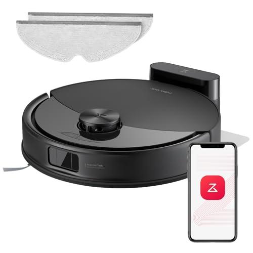 roborock Q10 S5 Set Robot Aspirapolvere, 10.000Pa, Panno Sollevabile, Pulizia VibraRise 2.0(3000 volte/min), Anti-groviglio, Evitamento degli Ostacoli, Strategie dei Tappeti, Controllo APP, Nero