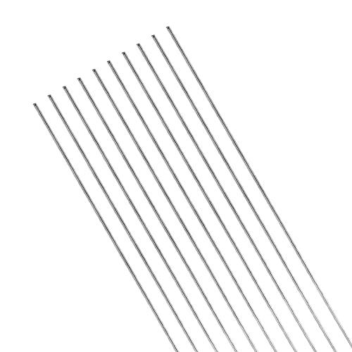 QUARKZMAN 300mm x 1,5mm Inossidabile Acciaio 304 x 10pz Aste di Acciaio Inox Lineare Albero Metrico Rotondo Barra Asta Terra Stock per Bricolage Fai-Da-Te