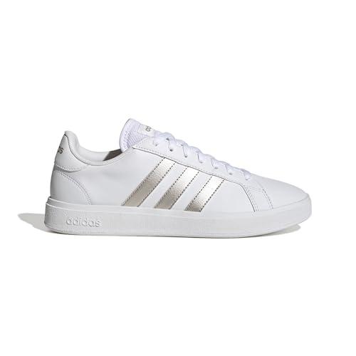 adidas Grand TD Lifestyle Court Casual Shoes, Sneakers Donna, Cloud White/Platinum/Cloud White, 40 EU