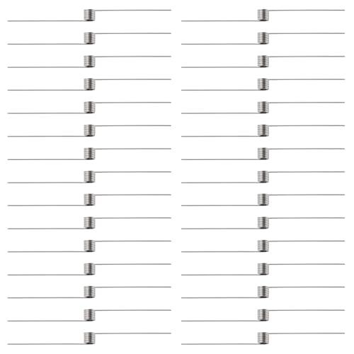 VooGenzek 30 Pezzi 0.5 * 5.0 mm 180° Molla a Torsione Diritta, Acciaio Inox Piccola Torsione Molla, Forma di V a V Torsion Molla, per la Lavorazione del Legno, Mobili, Progetti di Riparazione