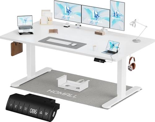 Homall 160x80 CM scrivania regolabile in altezza, scrivania da ufficio con quattro sezioni, scrivania per computer con funzione di memoria.