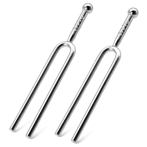 2 Pezzi Diapason Tondo 440 Hz.Accordatori Diapason in Acciaio Inox,Inossidabile Diapason Standard per Accordare Chitarre, Ukulele, Violini, Pianoforti e Mantenerli Perfettamente in Sintonia