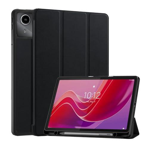 Vakarey per Lenovo Tab M11 Cover con Portapenne,Ultra Sottile Intelligente per Custodia Tablet Lenovo Tab M11,Nero