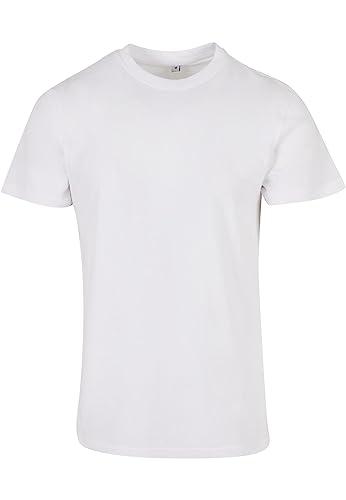 Build Your Brand Basic Round Neck T-Shirt, White, S Uomo