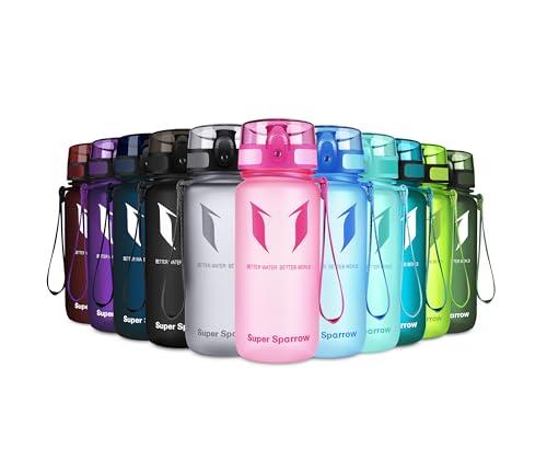 Super Sparrow Borraccia Sportiva & Bottiglia Bambini Senza Perdite - 350ml Borraccia Scuola - Senza BPA