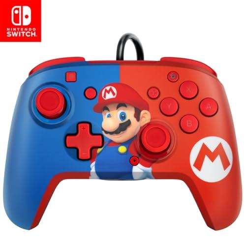 PDP Nintendo Switch Faceoff Deluxe+ Controller Cablato Audio Mario - Nintendo Switch