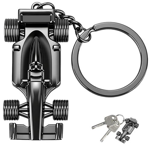 VAGCARS Portachiavi con auto da corsa, portachiavi sportivo F1, modello da corsa, portachiavi in metallo, accessorio per auto, regalo di Formula 1 per ragazzo, uomo, donna, fan delle corse, festa del