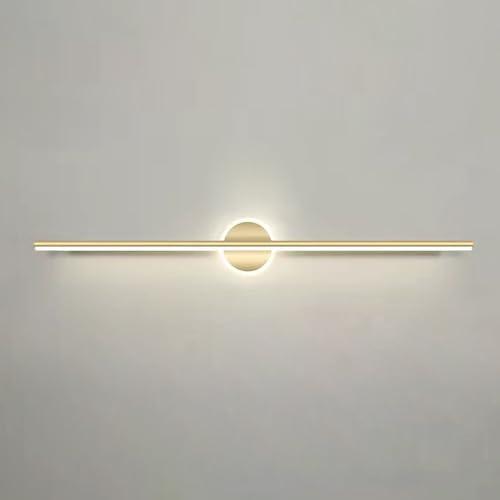 MQDLJSE Lampada da Parete a LED per Il Bagno con Finitura in Oro, Lampada da Specchio, Lampada da Parete lineare Moderna, Illuminazione per specchi da toeletta, lampade da Parete per Il TR
