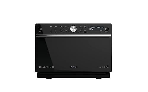 Whirlpool Microonde a libera installazione MWSC 9133 SB Supreme Chef Termoventilato combinato con grill + vapore, 33 litri, Tecnologia 6° senso, piatto girevole