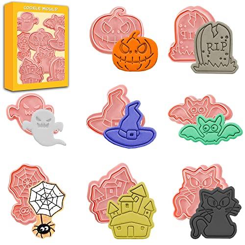 8 Pezzi Tagliabiscotti Halloween,Stampi Biscotti Halloween,Formine Halloween Per Biscotti,Taglia Biscotti Halloween,Stampi Per Biscotti Halloween,Formine Biscotti Halloween (Halloween-A)
