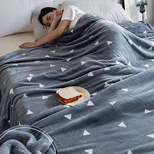 Calda coperta autunnale e invernale in peluche, per tenere al caldo, morbida e confortevole, coperta in pile lavabile per letto o divano