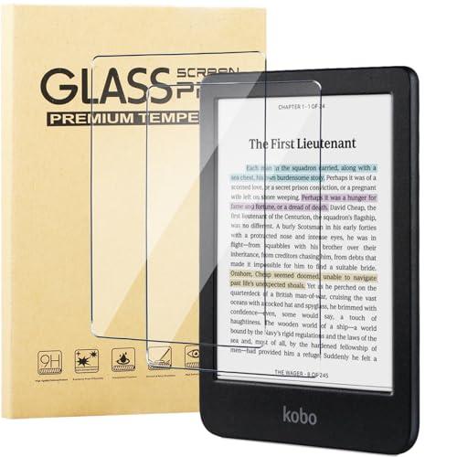 KUSINHOKA Pellicola Vetro Temperato per Kobo Clara Colour/Clara BW, [2 Pezzi] Durezza 9H [Anti-Graffio] Pellicola Protettiva, [Senza Bolle], HD Trasparente Protezione Schermo Protector Film