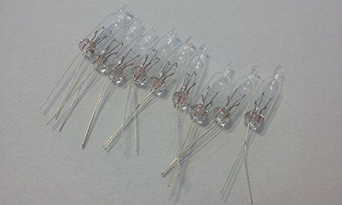 PIEFFELINE Lampada pisellino Lampadina Trasparente 12 Volt 50 mAh Confezione 10 Pezzi