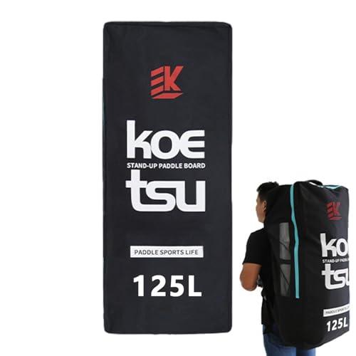 Zaino per paddleboard, 125 l, gonfiabile, impermeabile, con tracolla imbottita, per SU-P, tavola da surf e