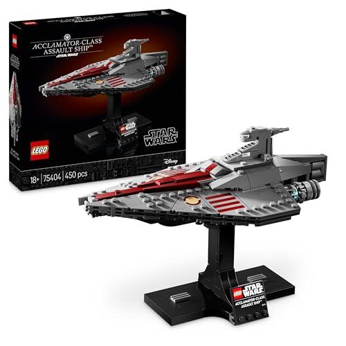 LEGO Star Wars 75404 Nave d'Assalto Classe Acclamator, Modellino da Costruire di Astronave da Collezione con Supporto, Idea Regalo di Compleanno per Adulti, Uomo, Donna e Fan dell'Attacco dei Cloni