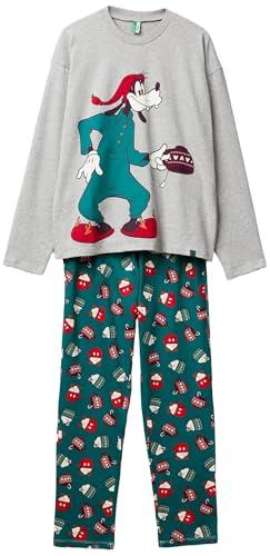 United Colors of Benetton Pig(Maglia+Pant) 3P054P033 Set di Pigiama, Grigio, L Uomo