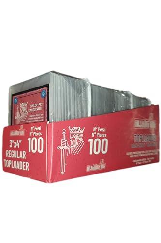 Collectors King Top Loader Magic – 100 Toploader Protettive Trasparenti Compatibili Adatte per Carte da Gioco top loader Magic MTG, Poke Go Gx Ex, OnePiece OP 4 Pacchetti da 25Pz