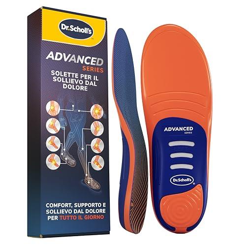Dr. Scholl’s Advanced Pain Relief Solette Ortopediche Uomo/Donna, Solette Scarpe e Stivali, Sollievo Dolore Piedi e Tallone, Fascite Plantare, Supporto Arco Plantare, Ammortizzazione Fino 150 kg