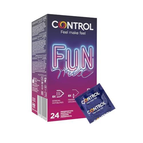 CONTROL Fun Mix preservativi sottili, stimolanti ed extralubrificati - 24 profilattici