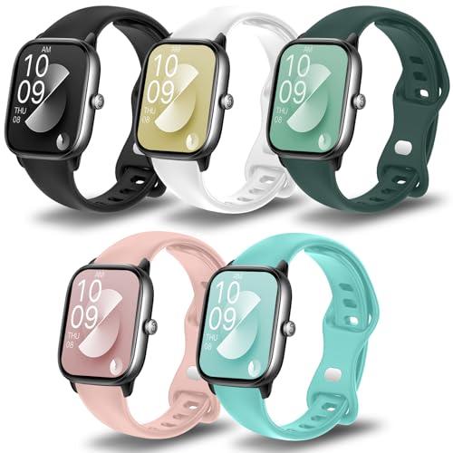ASDONAL 5 Pezzi Cinturino 20mm Compatibile con Amazfit GTS 4/GTS 4 Mini, GTS 3, GTS 2/GTS 2 Mini/GTS 2e, Cinturini per Amazfit Bip 3/Bip 3 pro, Bip U/Bip U Pro, Bip S/Bip S Lite, Bip/Bip Lite