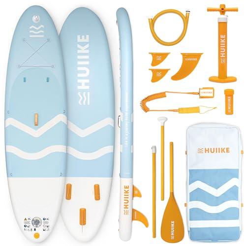 HUIIKE Tavola Sup Gonfiabile Adulti con Accessori Inclusi, Pagaia, Pinne, Pompa. Stand Up Paddle Board con Grande Stabilità e Resistenza. 305 x 84 x 15 cm, Carico Massimo 130 kg