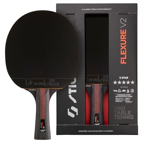 STIGA Flexure V2 Racchetta da ping-pong - Pala 5 stelle, gomma STAR5 approvata da ITTF, presa ergonomica - Per gioco aggressivo