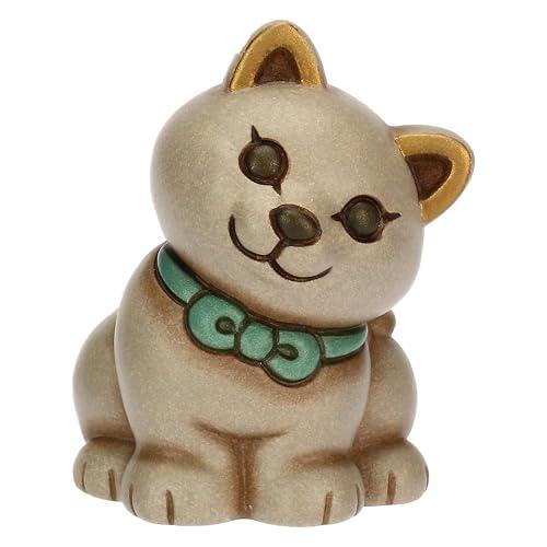 THUN - Mini gatto Momi - ceramica - Collezione Giardino di Primavera - 4.8 x 4.8 x 5.9 cm