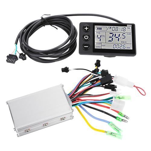 Hominas Centralina Bici Elettrica, 24V-48V Regolatore Motore Brushless Elettrico con Pannello LCD Impermeabile per Bicicletta Elettrica e Scooter