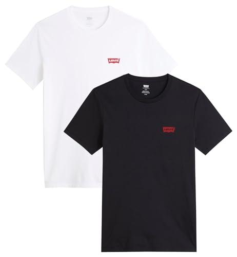 Levi's 2-Pack Crewneck Graphic Tee, T-shirt Uomo, Bianco ( Chesthit White / Caviar ), L