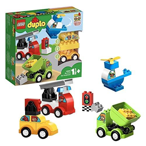 LEGO DUPLO My First I Miei Primi Veicoli, Mattoncini da Costruzione con Macchine Giocattolo, Camion ed Elicottero per Bambino di 1.5+ Anni, 10886