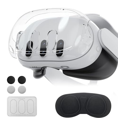Olycism Custodia Protettiva per Meta Quest 3 Shell Protettiva per Oculus Quest 3 Accessori con Custodia VR Controller Grips Caps Copriobiettivo Pellicola Temperata