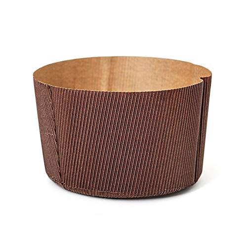 DECORA, 0320160, 5 Forme per Panettone da 1000 g, Dim. Ø 16 x h 11 cm, in Carta Rigida di pura Cellulosa, Resiste a Temperature di 200 °, Ideale per Realizzare un Panettone in Casa, Made in Italy