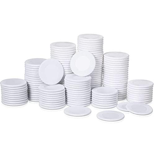 Skylety 200 Fiches da Poker in Plastica da 22 mm/ 0,87 Pollici Fiches di Conteggio Bianca Piccoli Contatori di Apprendimento Dischi per Conteggio Vuoti Fiches Bingo Segnalini per Dischi Conteggio
