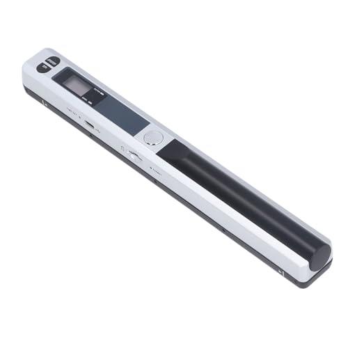 Scanner Portatile, Scanner di Immagini Portatile da 900 DPI con Custodia, Scanner Fotografico con Bacchetta di Scansione per Documenti A4 Immagini Pagine Testi (SILVER)