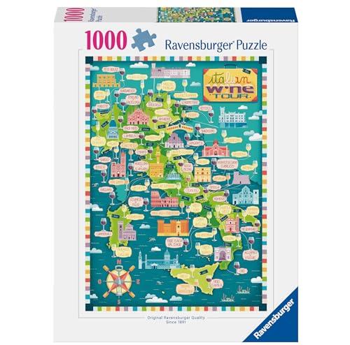 Ravensburger - Puzzle 1000 Pezzi Tour Dei Vini D'italia | Puzzle Per Adulti E Tutta La Famiglie | Dimensione Di 70x50 Cm | Regalo Adulti | Regali Natale