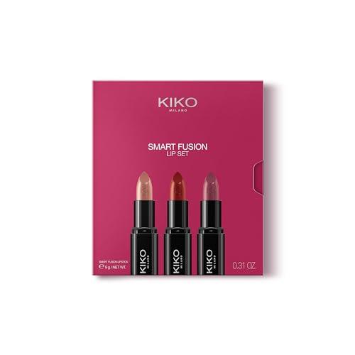 KIKO Milano Smart Fusion Lip Set Kit Labbra Con 3 Rossetti Dal Finish Luminoso