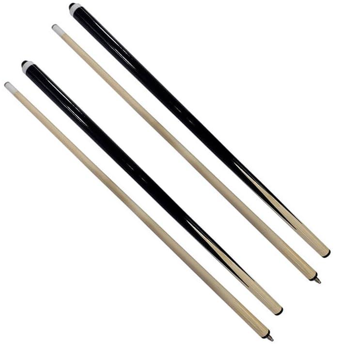 Set 4 Stecche da Biliardo Smontabili 145 cm – Pool e Carambola – Legno di Cassia – Colore Nero e Beige – Alta Qualità per Giocatori Principianti e Professionisti