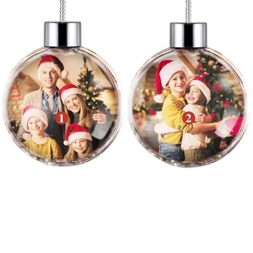 Palline di Natale Personalizzate in plexiglass Ornamenti natalizi personalizzati con foto e dedica, decorazioni palline di natale, Addobbi Natalizi per Albero, Regali Natale Regalo Personalizzato