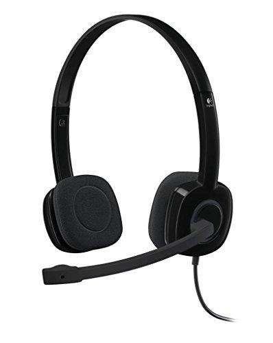 Logitech H151 Cuffie Cablate, Cuffie Stereo con Microfono Girevole con Cancellazione Rumore e ‎Multidispotivo, Jack audio da 3.5 mm, Controlli in Linea, PC/Mac/Laptop/Tablet/Smartphone, Nero