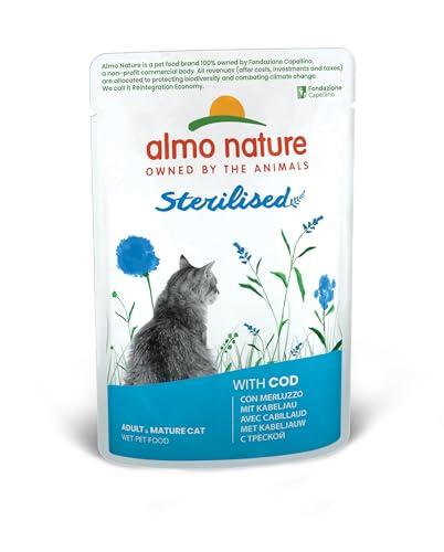 Almo Nature Almo Nature Holistic Sterilised - Cibo Umido Completo Per Gatti Adulti Con Merluzzo. 30 Bustine Da 70 G. - 2500 g