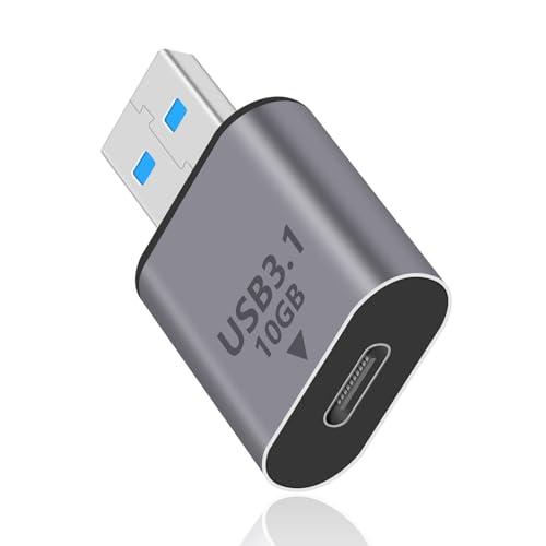 Duttek Adattatore USB C USB 10 Gbps, adattatore da USB C a USB 3.1 Gen 2, adattatore USB da tipo C a USB 3.1 OTG ricarica rapida per iPhone, MacBook, PC, laptop, caricabatterie, alimentazione (1 Pack)