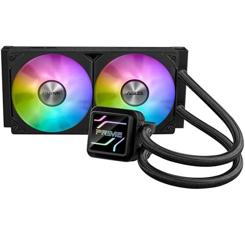 ASUS Prime LC 240 ARGB, Dissipatore a Liquido All-In-One, Due Ventole con Led ARGB e Illuminazione Aura, 40cm di Tubi, Compatible con Diverse Schede Madri Intel e AMD, Nero