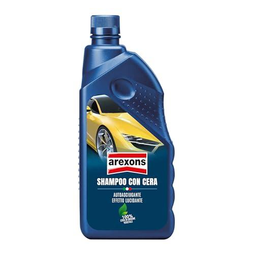 AREXONS | Shampoo con Cera Autoasciugante, Deterge la Carrozzeria, Effetto Protettivo, Ideale per Tutte le Vernici, 1Lt