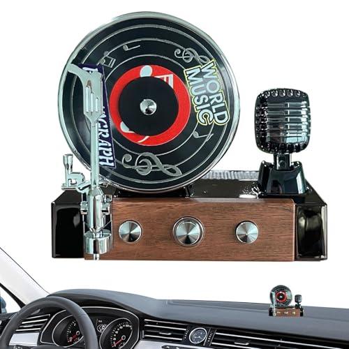 Record Player Air Frewisier Car Carref/Fresatrici D'aria Auto E A Energia Solare Decorazione Aromaterapia Retrò Per Uso Automobile, solleva l'estetica interna e raddoppia
