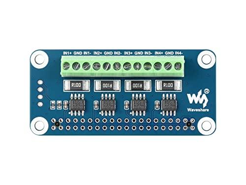 Waveshare 4-ch Current/Voltage/Power Monitor HAT for Raspberry Pi I2C/SMBus Interface