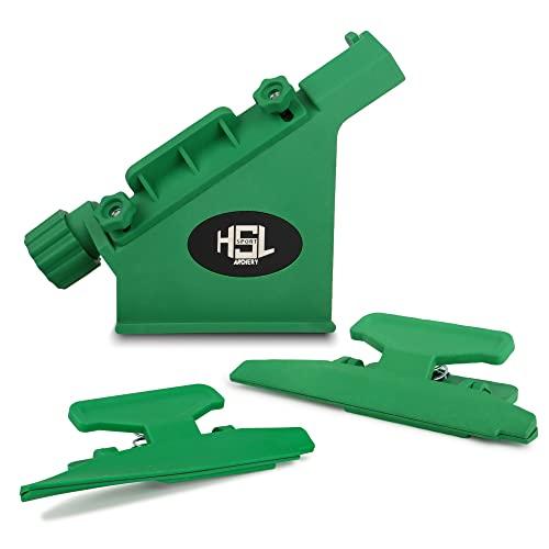 Archery Fletching Jig with Straight and Right Helical Mlamps Vanes Feathers Sticker Tool for DIY Arrow Crossbow Bolts