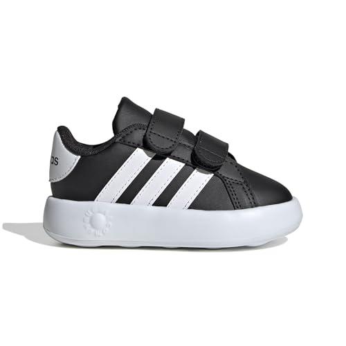 adidas Unisex - Bimbi 0-24 Grand Court 2.0 Shoes Kids, Black/White, 21 EU