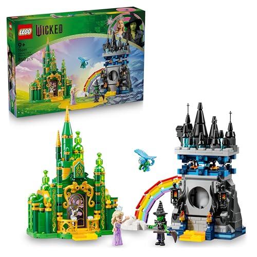 LEGO Wicked Città di Smeraldo e Castello Kiamo Ko - Giocattolo da Esposizione con Mini Bamboline di Elphaba e Glinda, Scimmia e Accessori - Regalo per Bambine da 9 Anni in su Fan del Film - 75689