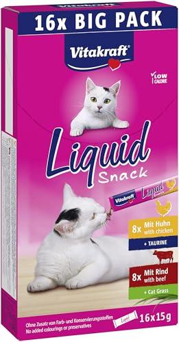 Vitakraft Liquid Snack Pollo, Manzo 16 x 15 g