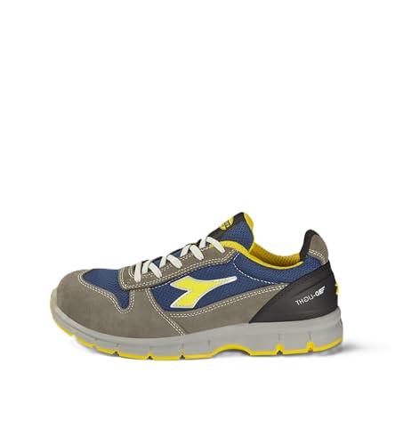 Utility Diadora, Scarpe Antinfortunistiche Unisex, RUN TEXT LOW S1PS FO SR ESD, colore CASTLE ROCK/INSIGNIA BLUE, taglia 43